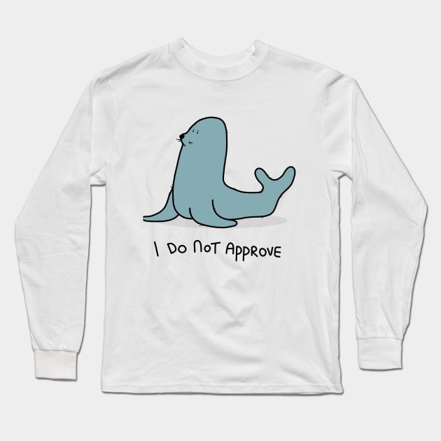 Grumpy Seal Long Sleeve T-Shirt by grumpyanimals